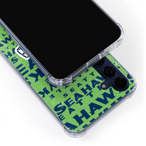 NFL Seattle Seahawks - Blast Green Galaxy A35 5G Clear Case